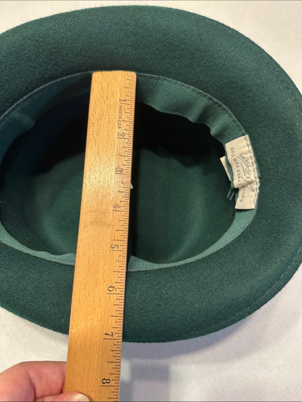 Lord & Taylor Vintage Forest Green Wool Hat - Picture 8 of 8